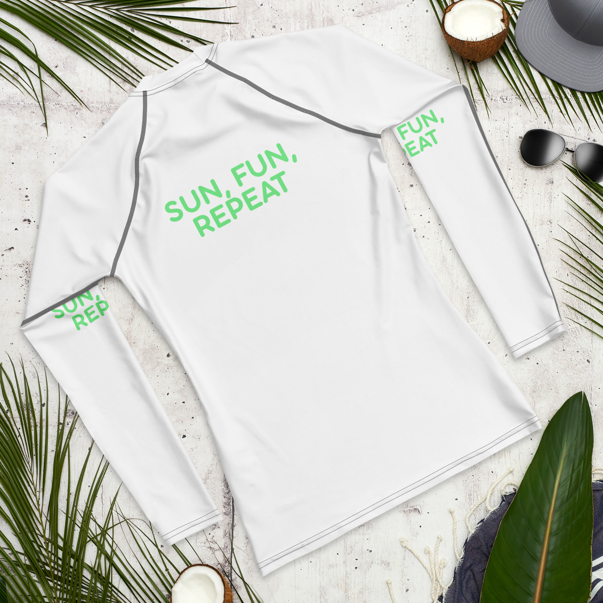 Men's Rash Guard "SUN, FUN, REPEAT" - Image 6