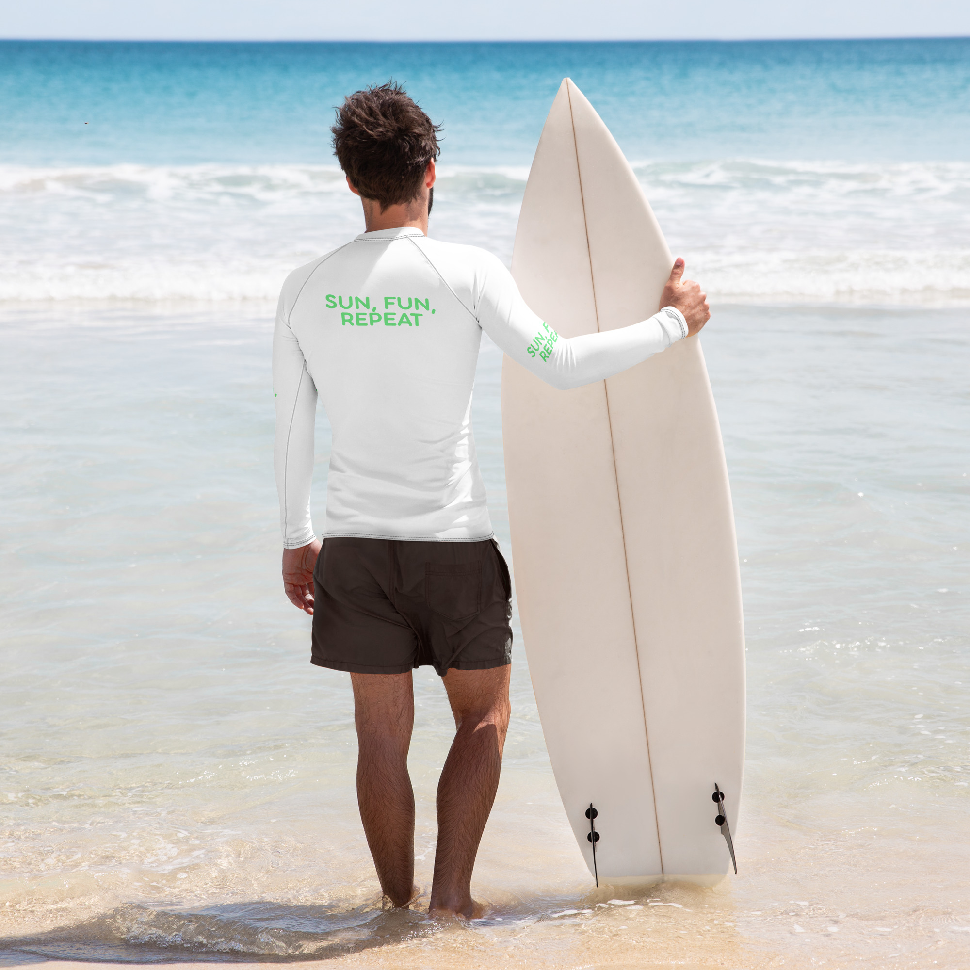 Men's Rash Guard "SUN, FUN, REPEAT" - Image 10