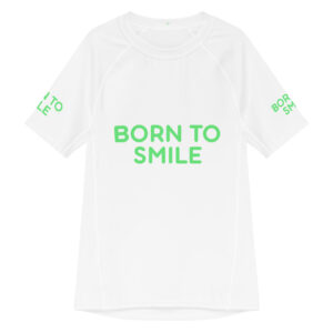 All-over print men’s rash guard "BORN TO SMILE"