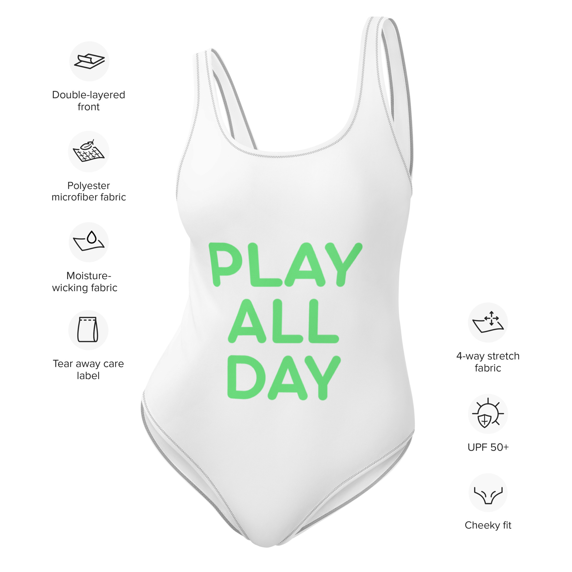 One-Piece Swimsuit "PLAY ALL DAY" - Image 15