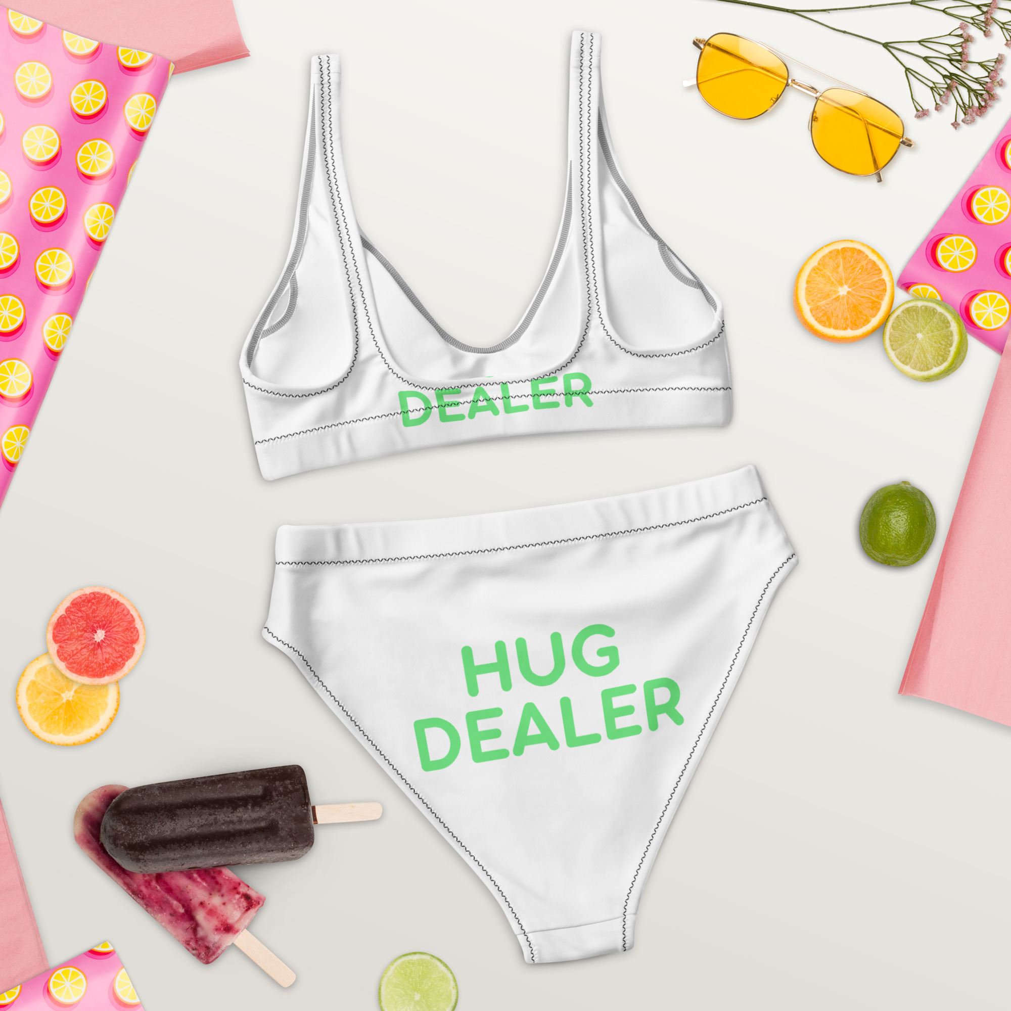 Recycled high-waisted bikini "HUG DEALER" - Image 8