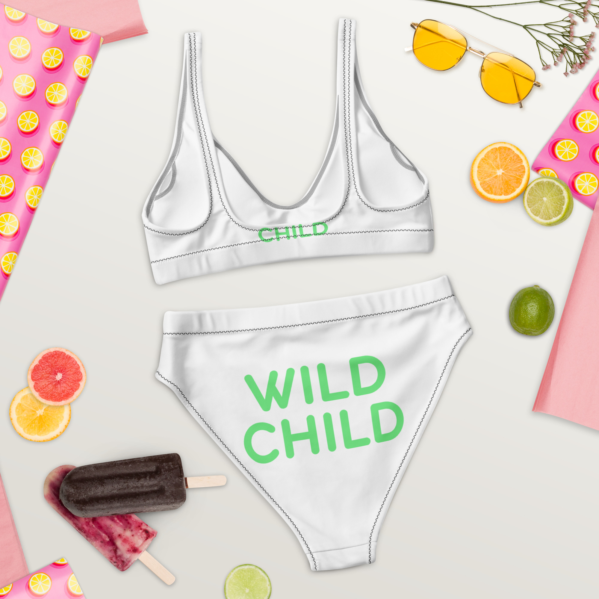 Recycled high-waisted bikini "WILD CHILD" - Image 8