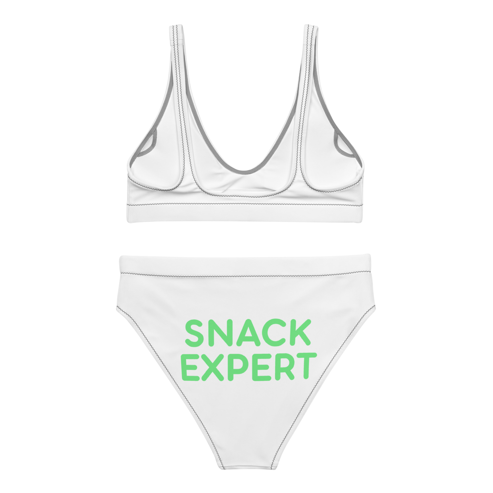 Recycled high-waisted bikini "SNACK EXPERT" - Image 2