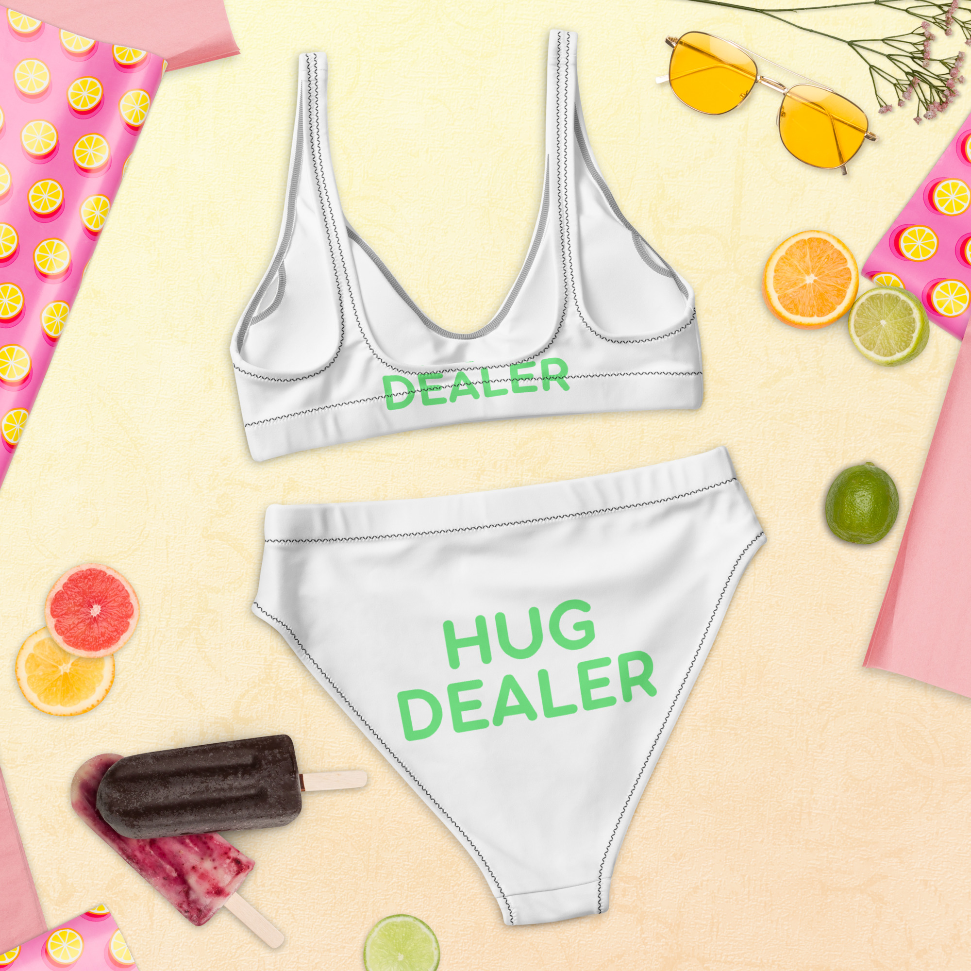 Recycled high-waisted bikini "HUG DEALER" - Image 6