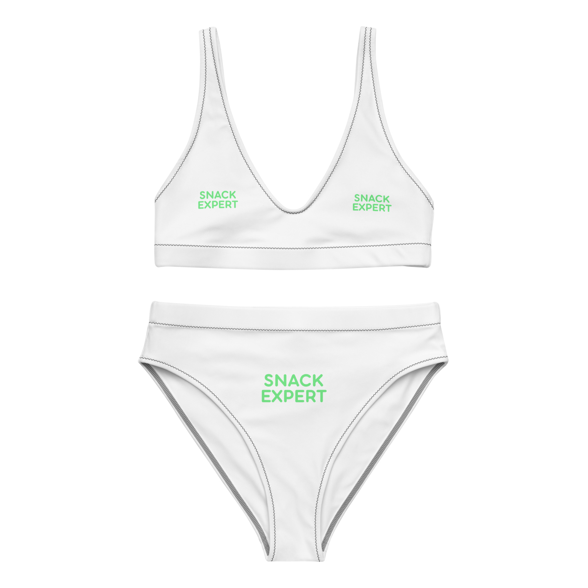 Recycled high-waisted bikini "SNACK EXPERT"