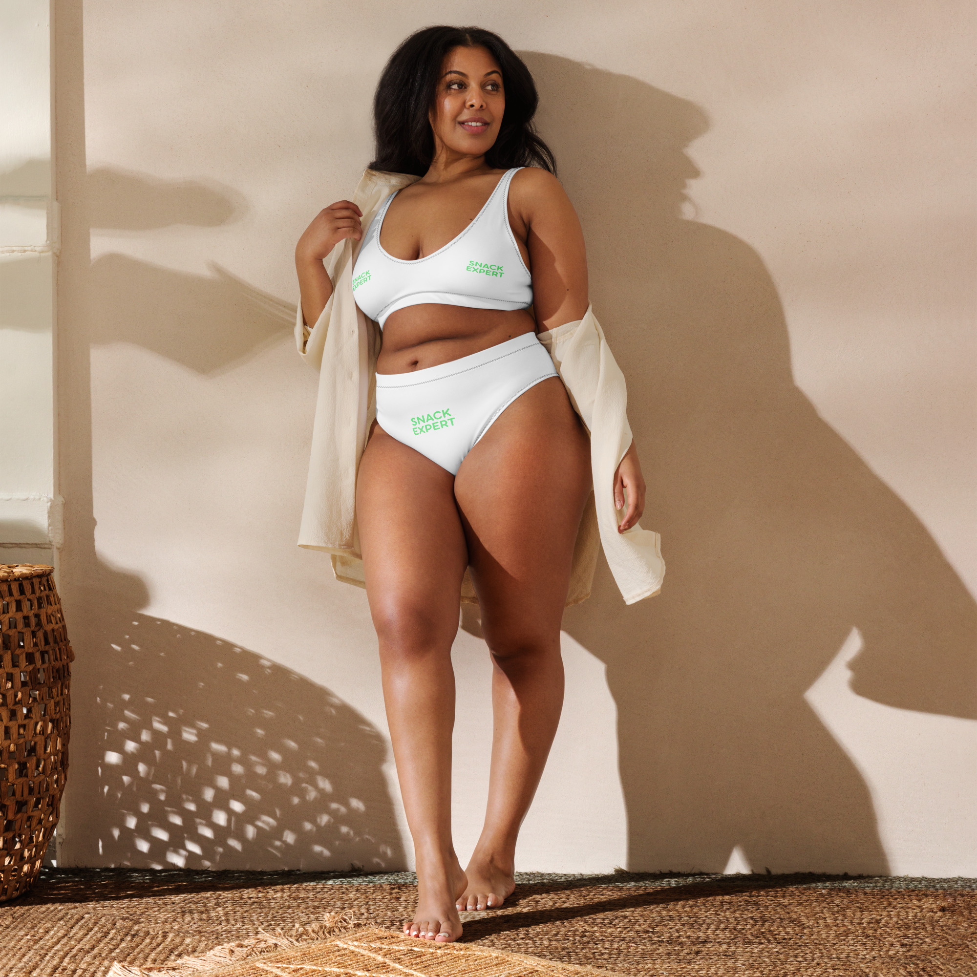 Recycled high-waisted bikini "SNACK EXPERT" - Image 14