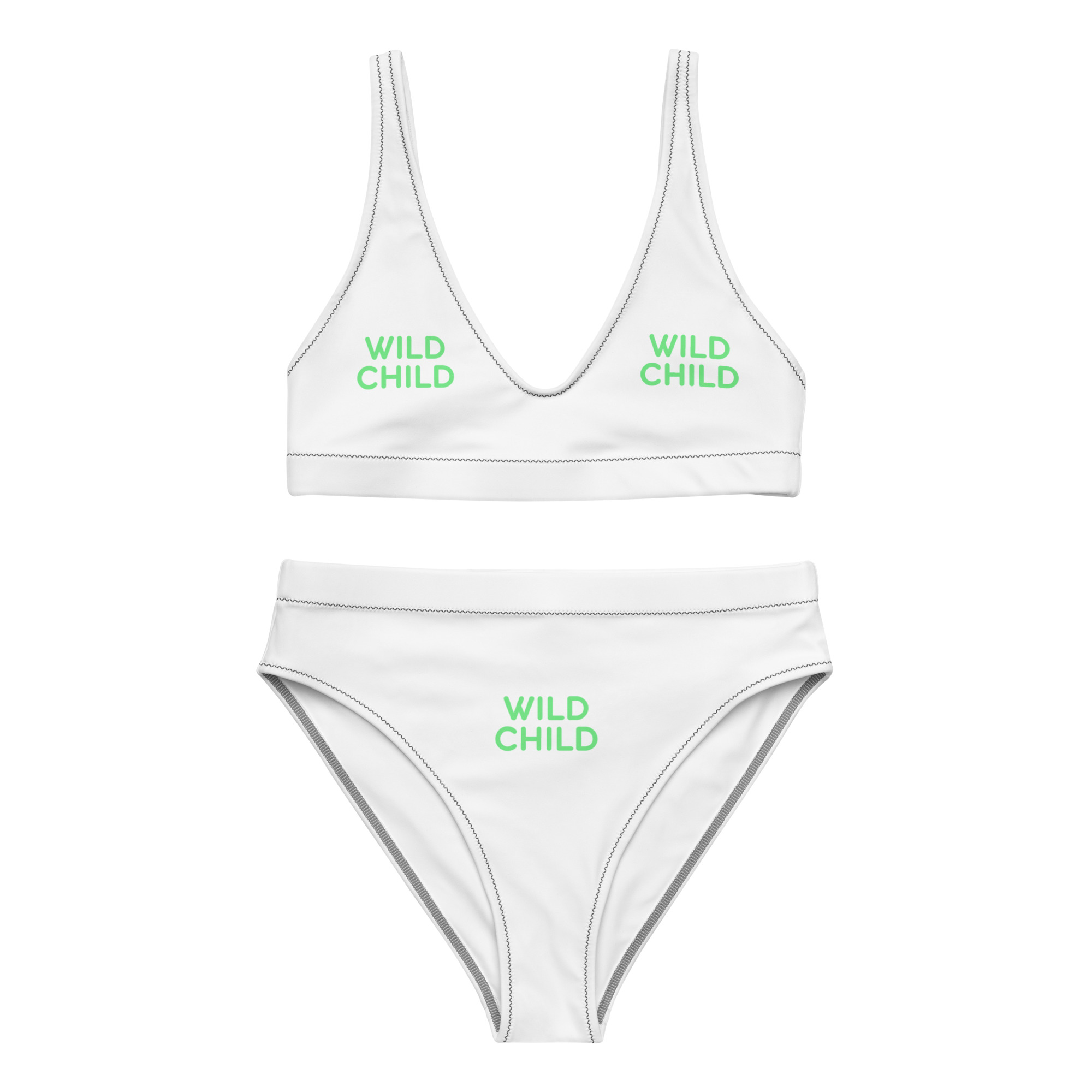 Recycled high-waisted bikini "WILD CHILD"