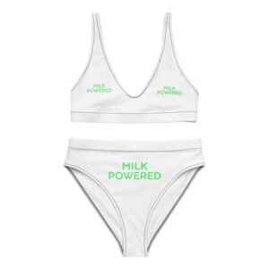Recycled high-waisted bikini "MILK POWERED"