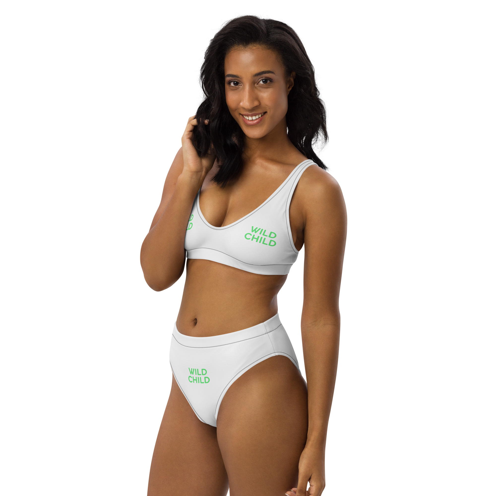 Recycled high-waisted bikini "WILD CHILD" - Image 21