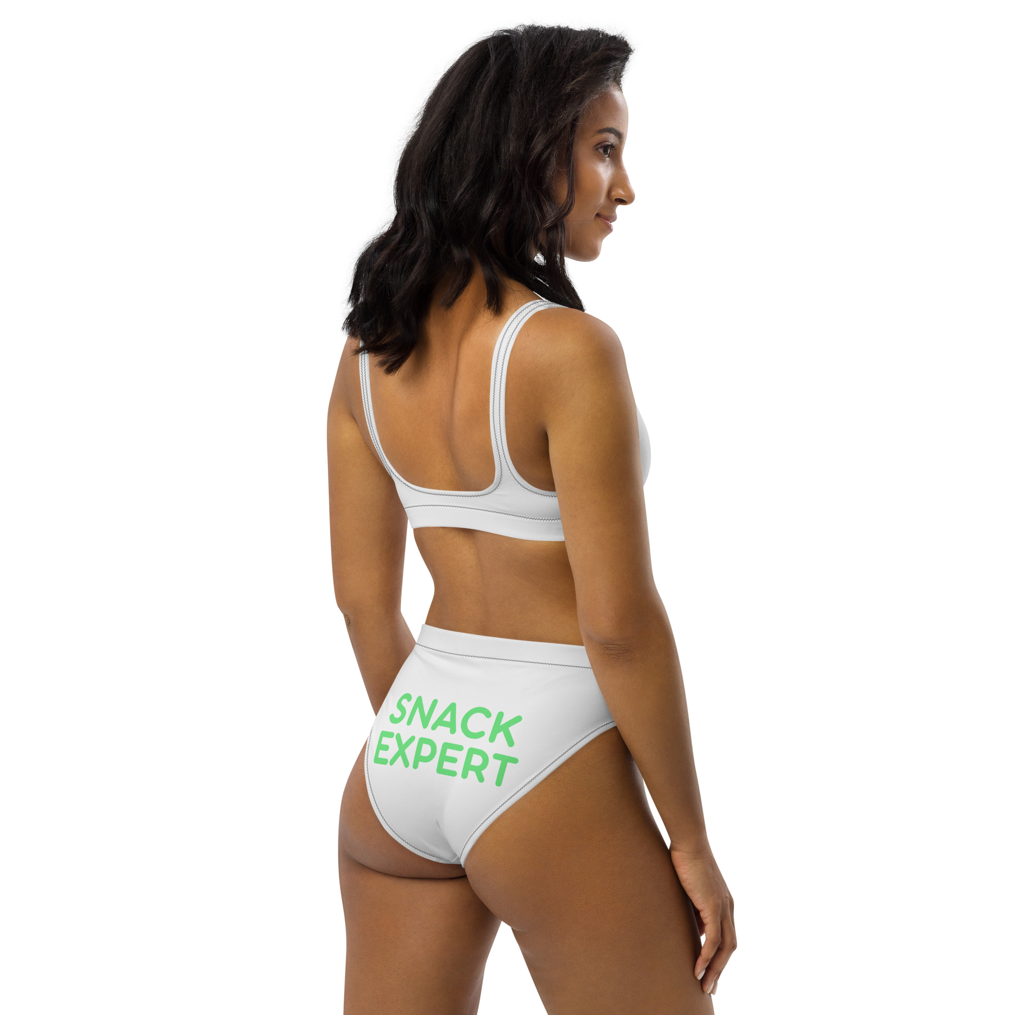Recycled high-waisted bikini "SNACK EXPERT" - Image 20