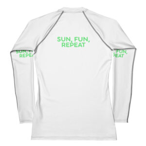 Alternative view of Women's Rash Guard "SUN, FUN, REPEAT"