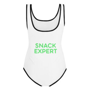 Alternative view of All-Over Print Youth Swimsuit "SNACK EXPERT"