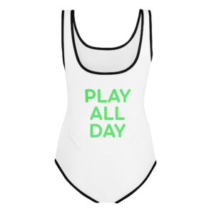 Alternative view of All-Over Print Youth Swimsuit "PLAY ALL DAY"