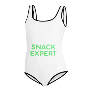 All-Over Print Youth Swimsuit "SNACK EXPERT"