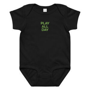 Baby jersey bodysuit "PLAY ALL DAY"