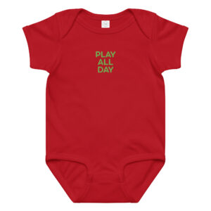Alternative view of Baby jersey bodysuit "PLAY ALL DAY"