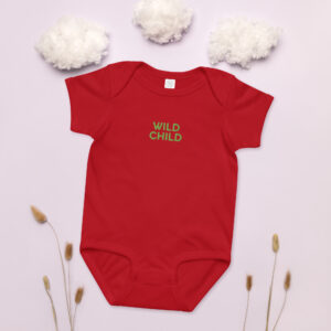 Alternative view of Baby jersey bodysuit "WILD CHILD"