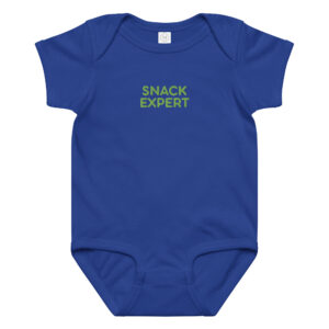 Baby jersey bodysuit "SNACK EXPERT"