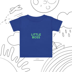 Alternative view of Baby jersey t-shirt "LITTLE BOSS"
