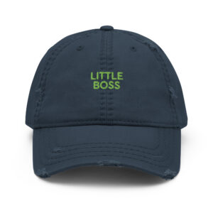 Alternative view of Distressed Dad Hat "LITTLE BOSS"