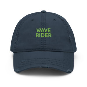 Alternative view of Distressed Dad Hat "WAVE RIDER"