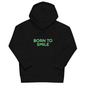 Kids eco hoodie "BORN TO SMILE"