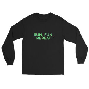 Men’s Long Sleeve Shirt "SUN, FUN, REPEAT"