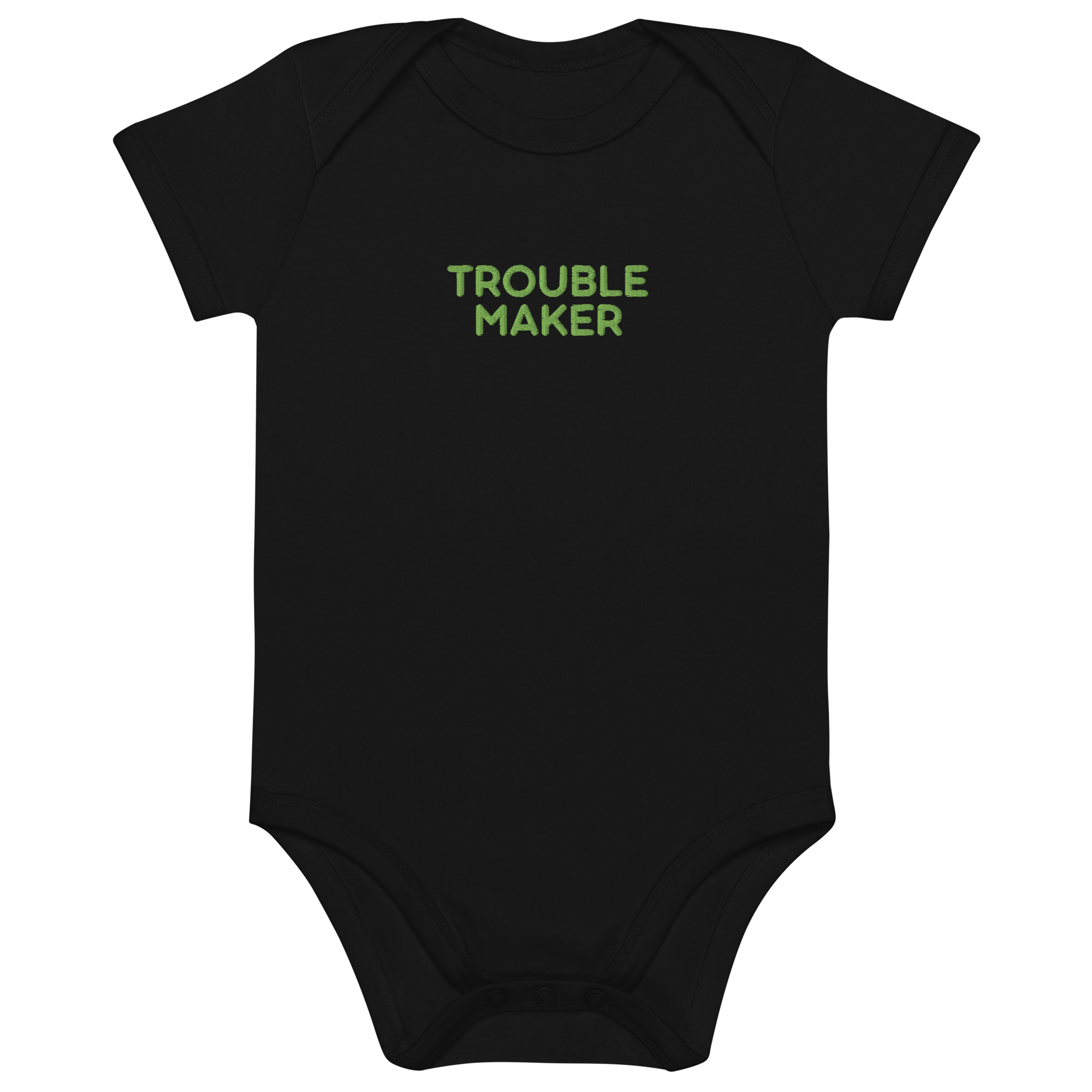 Organic cotton baby bodysuit "TROUBLE MAKER"