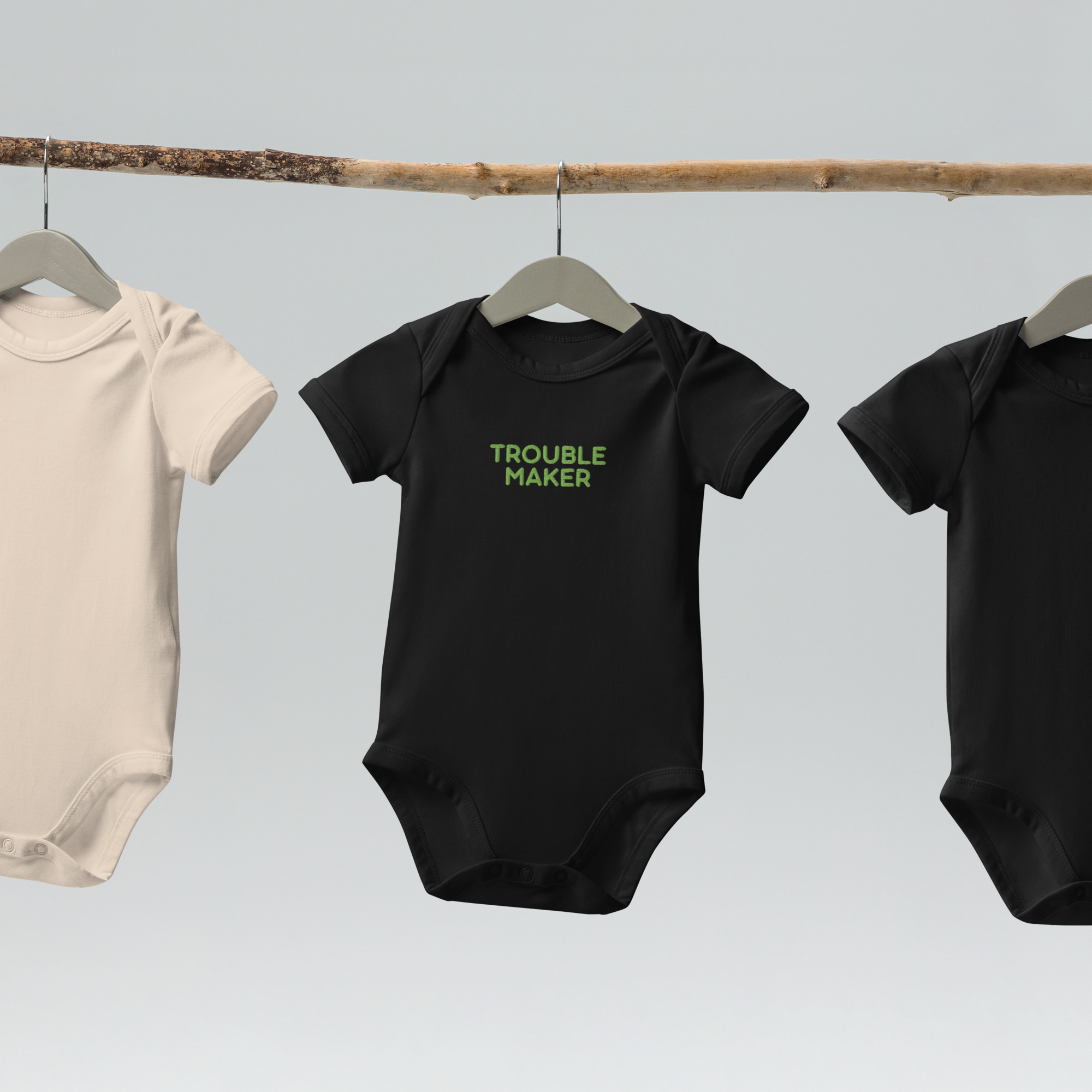 Organic cotton baby bodysuit "TROUBLE MAKER" - Image 7