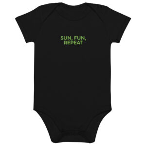 Alternative view of Organic cotton baby bodysuit "SUN, FUN, REPEAT"