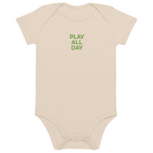 Alternative view of Organic cotton baby bodysuit "PLAY ALL DAY"