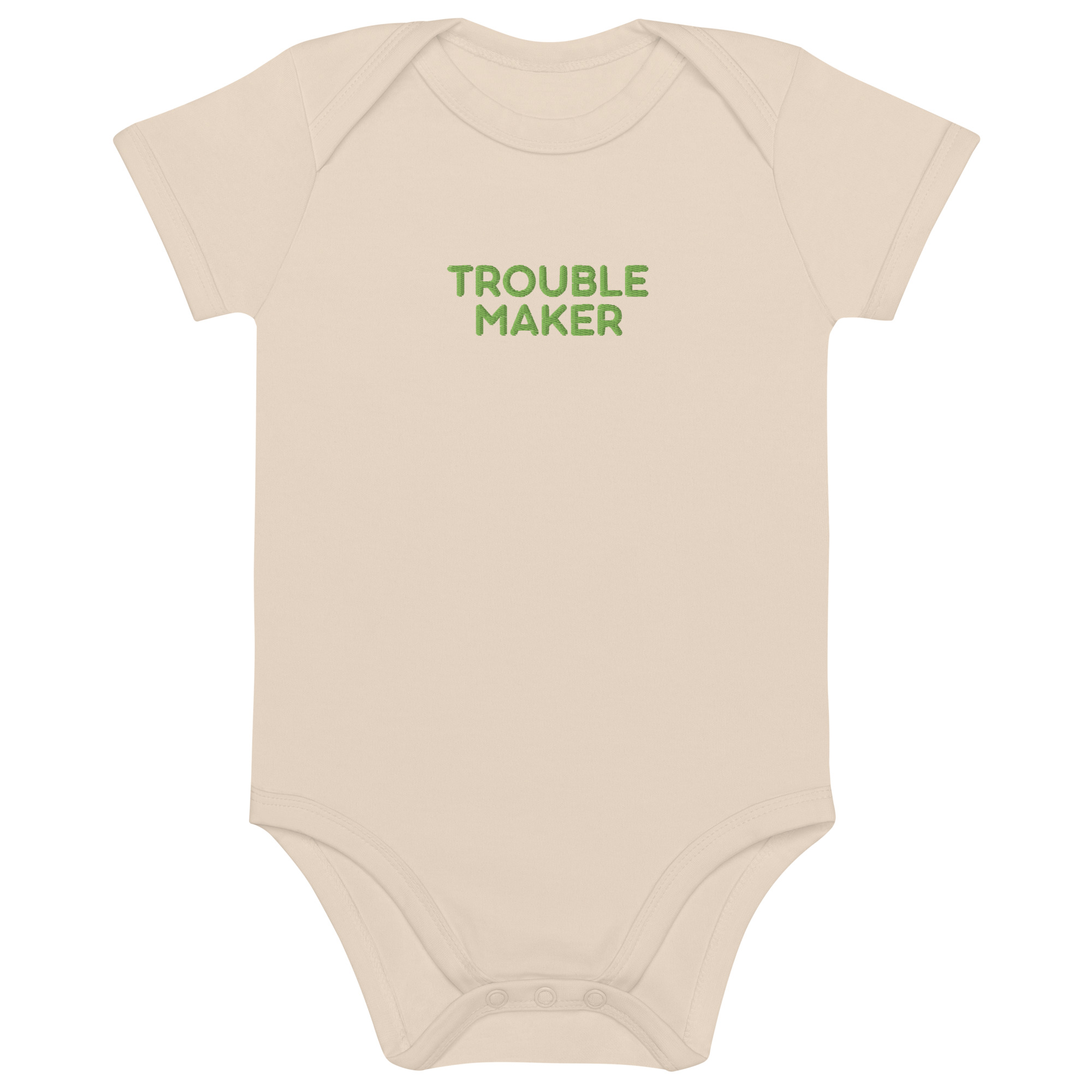 Organic cotton baby bodysuit "TROUBLE MAKER" - Image 2