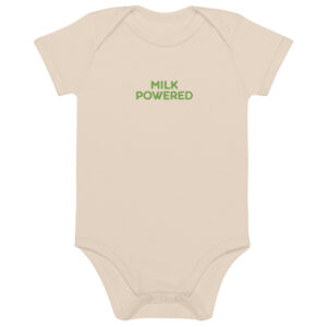 Alternative view of Organic cotton baby bodysuit "MILK POWERED"