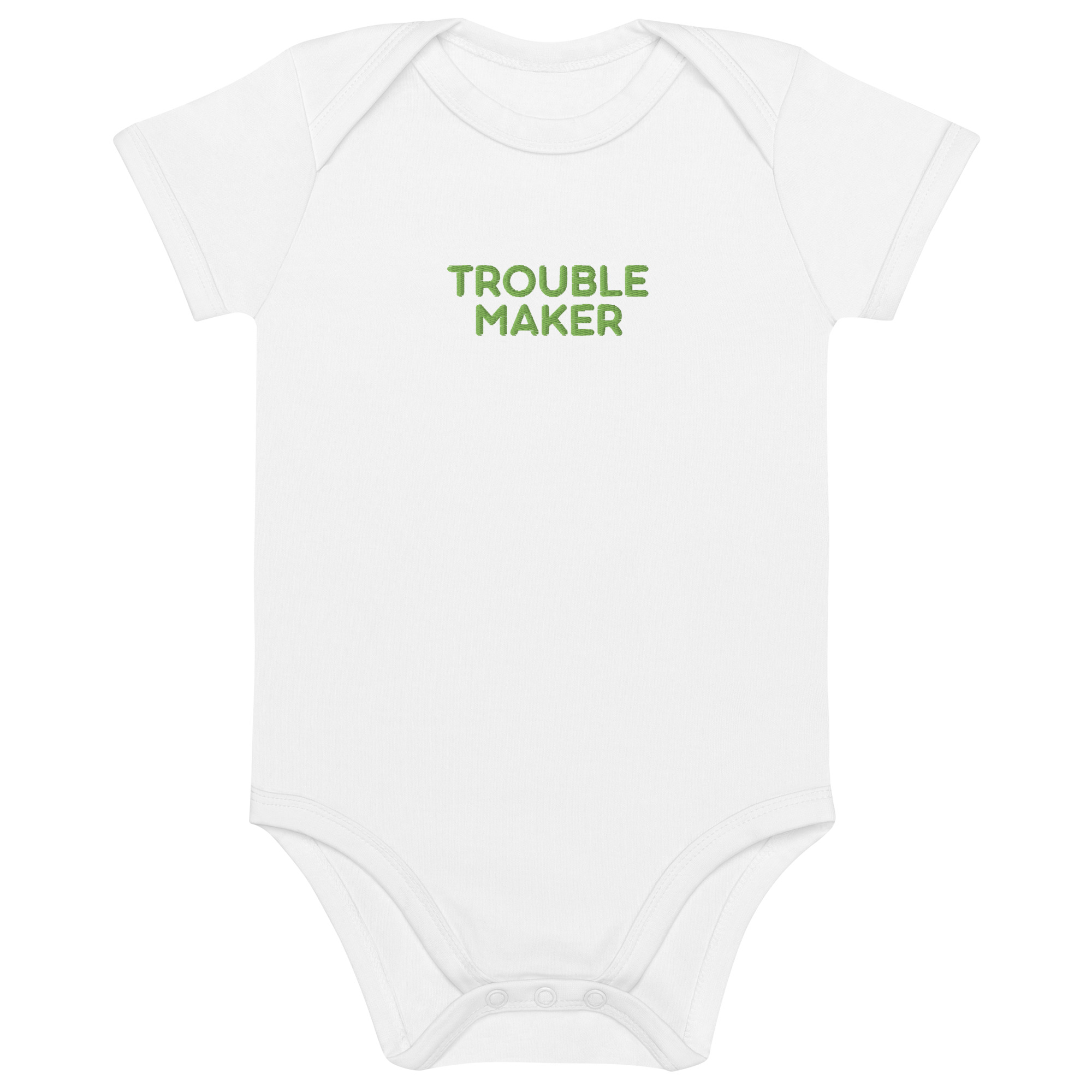 Organic cotton baby bodysuit "TROUBLE MAKER" - Image 3