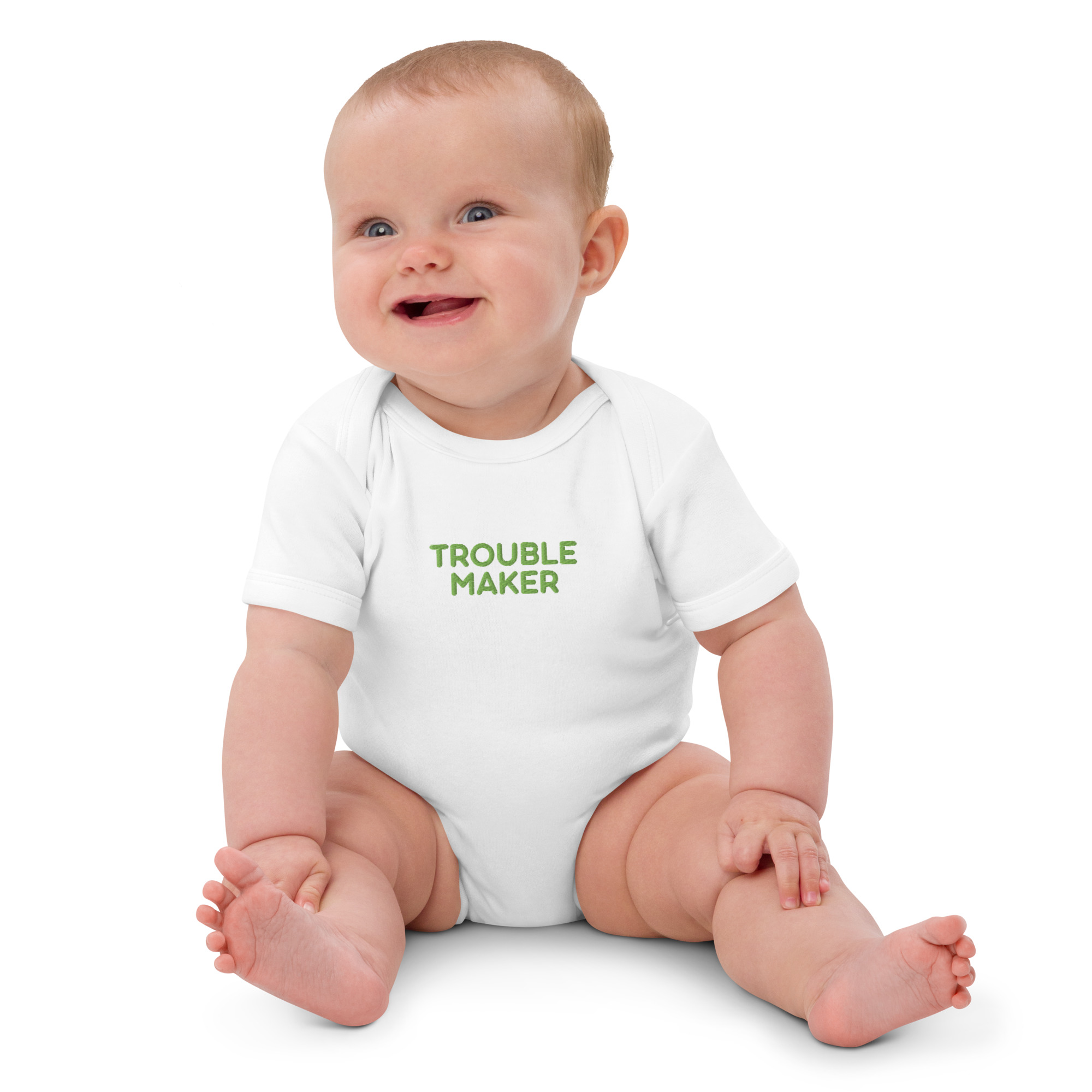 Organic cotton baby bodysuit "TROUBLE MAKER" - Image 18