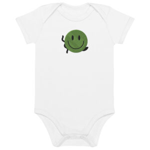Organic cotton baby bodysuit "Happy Vibe"