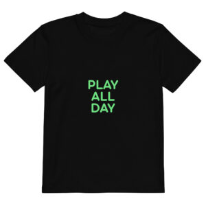 Organic cotton kids t-shirt "PLAY ALL DAY"