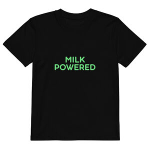 Organic cotton kids t-shirt "MILK POWERED"