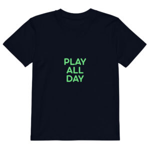 Alternative view of Organic cotton kids t-shirt "PLAY ALL DAY"