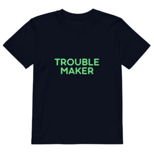 Alternative view of Organic cotton kids t-shirt "TROUBLE MAKER"