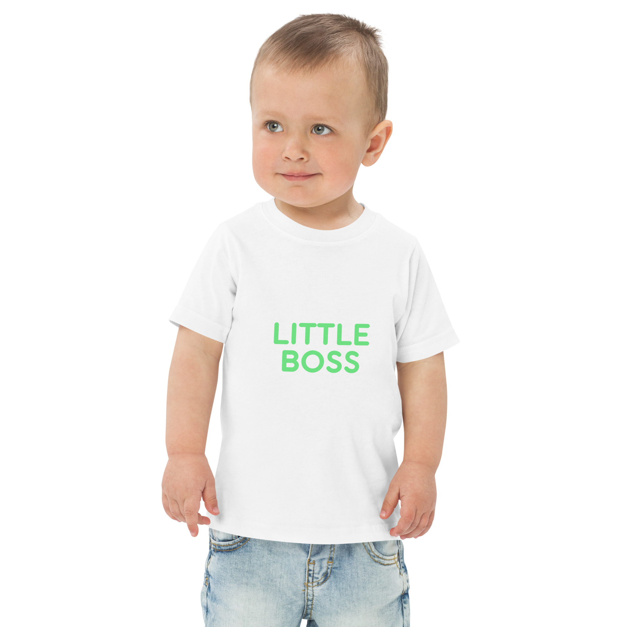 Toddler jersey t-shirt "LITTLE BOSS" - Image 18