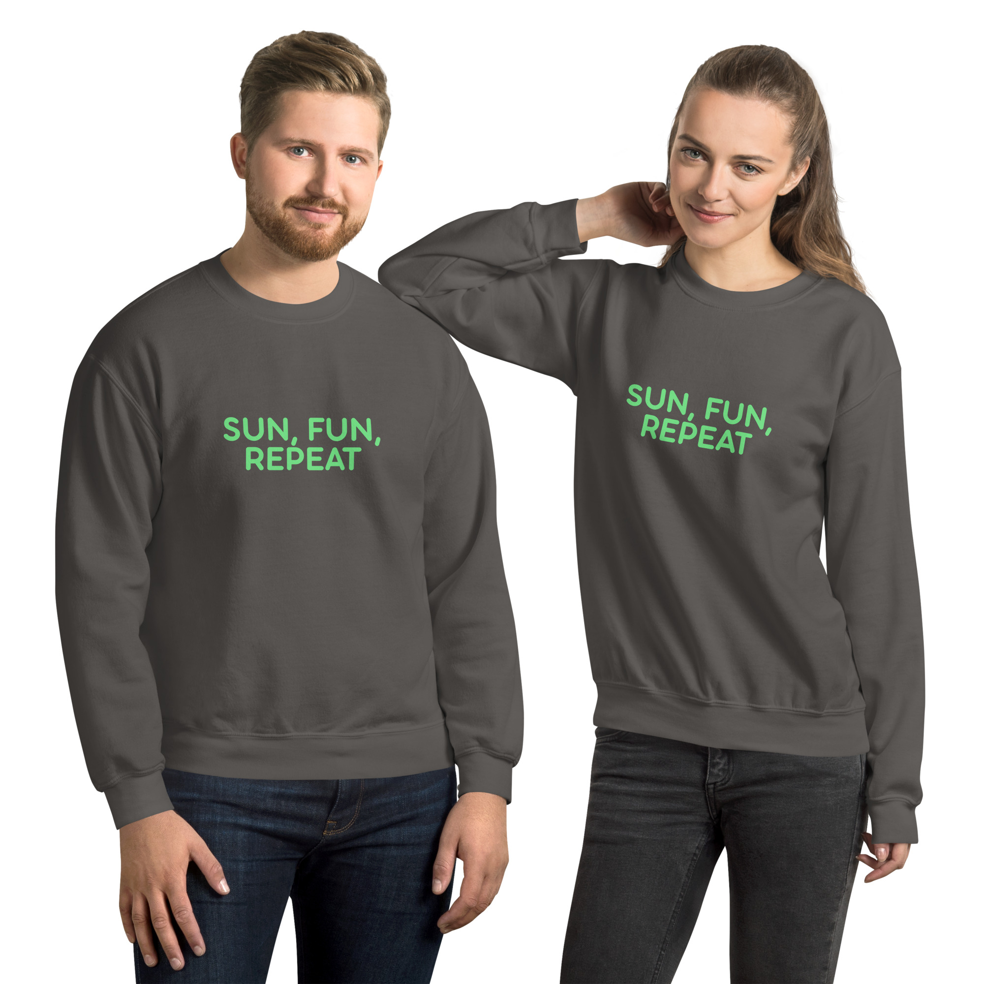 Unisex Sweatshirt "SUN, FUN, REPEAT" - Image 21