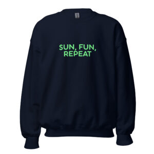 Alternative view of Unisex Sweatshirt "SUN, FUN, REPEAT"