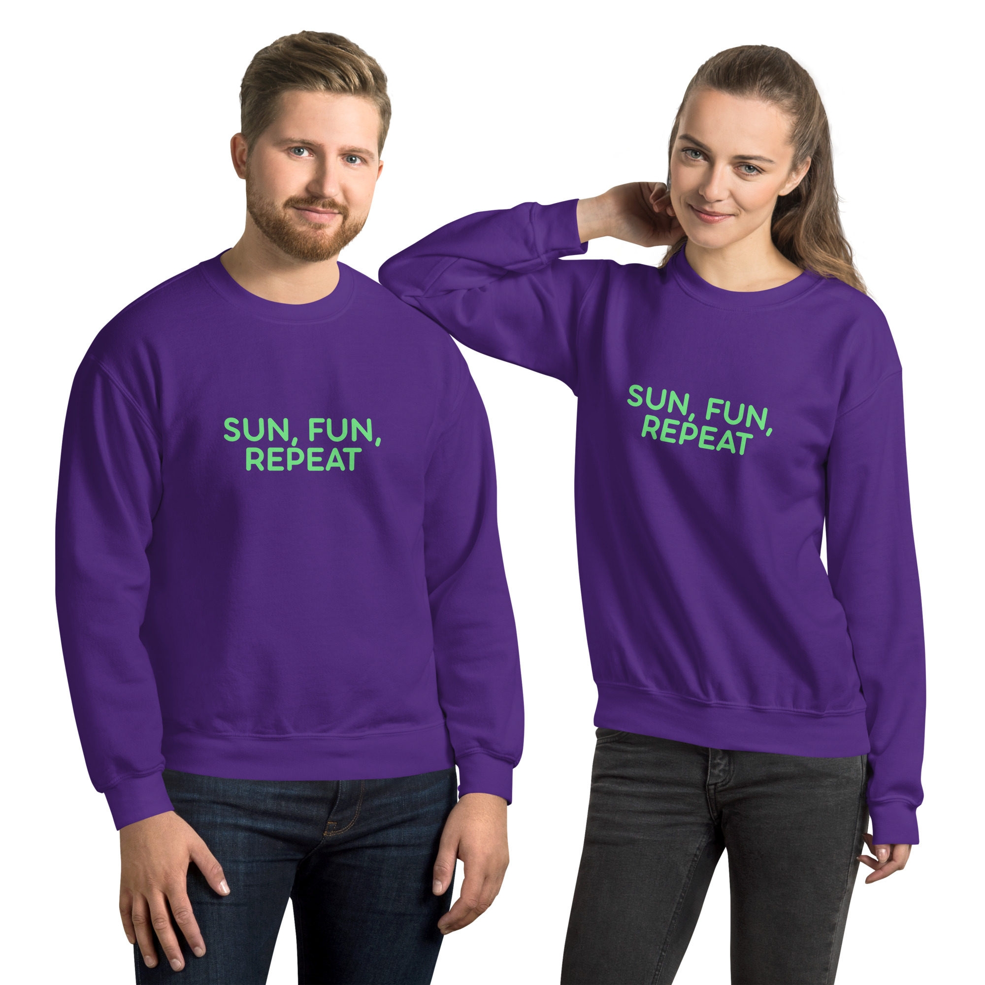 Unisex Sweatshirt "SUN, FUN, REPEAT" - Image 16