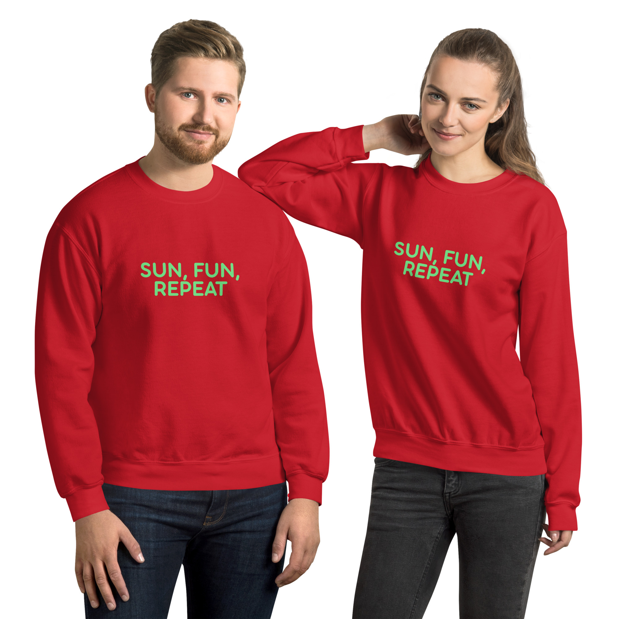 Unisex Sweatshirt "SUN, FUN, REPEAT" - Image 18