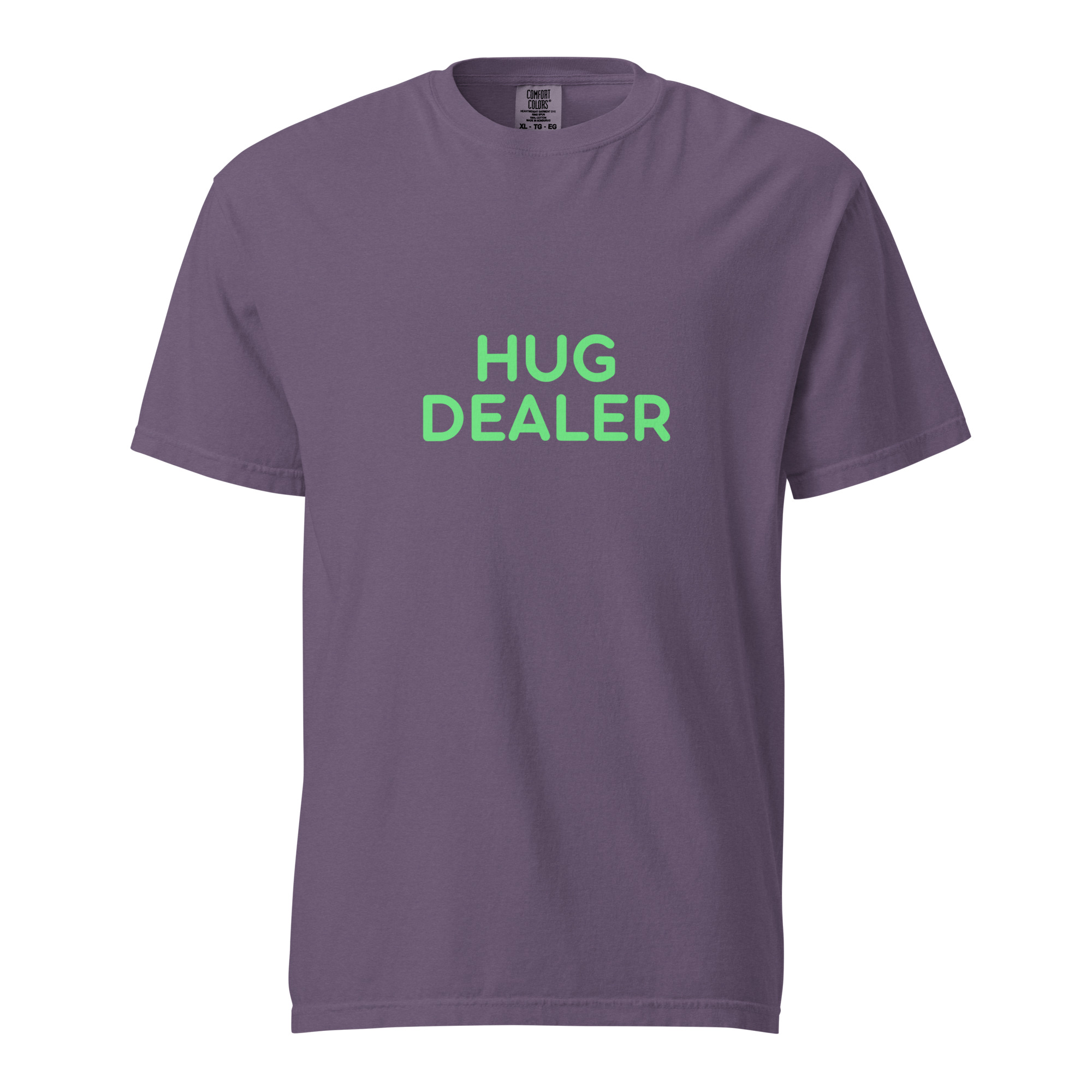 Unisex garment-dyed heavyweight t-shirt "HUG DEALER" - Image 9