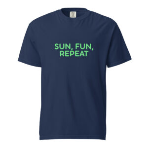 Alternative view of Unisex garment-dyed heavyweight t-shirt "SUN, FUN, REPEAT"