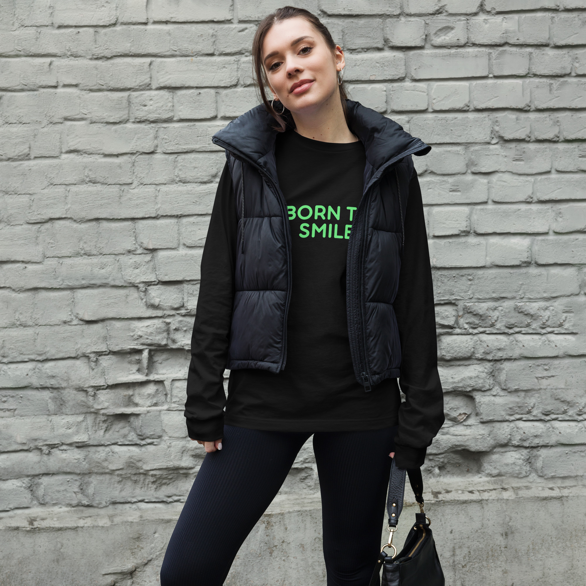 Unisex Long Sleeve Tee "BORN TO SMILE" - Image 28