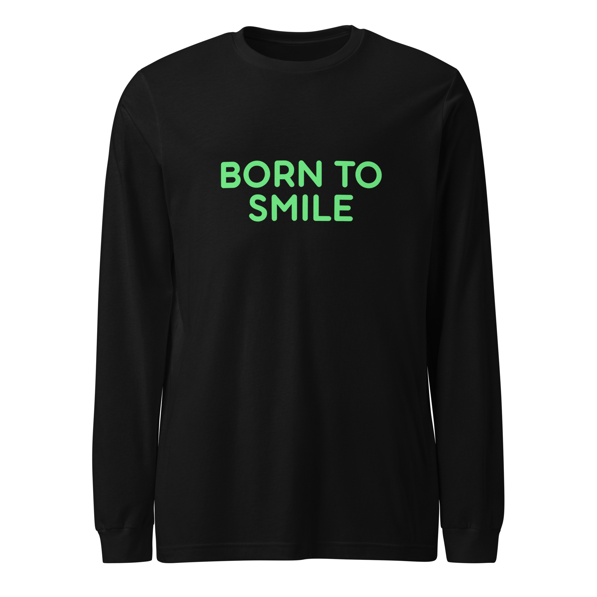 Unisex Long Sleeve Tee "BORN TO SMILE" - Image 2