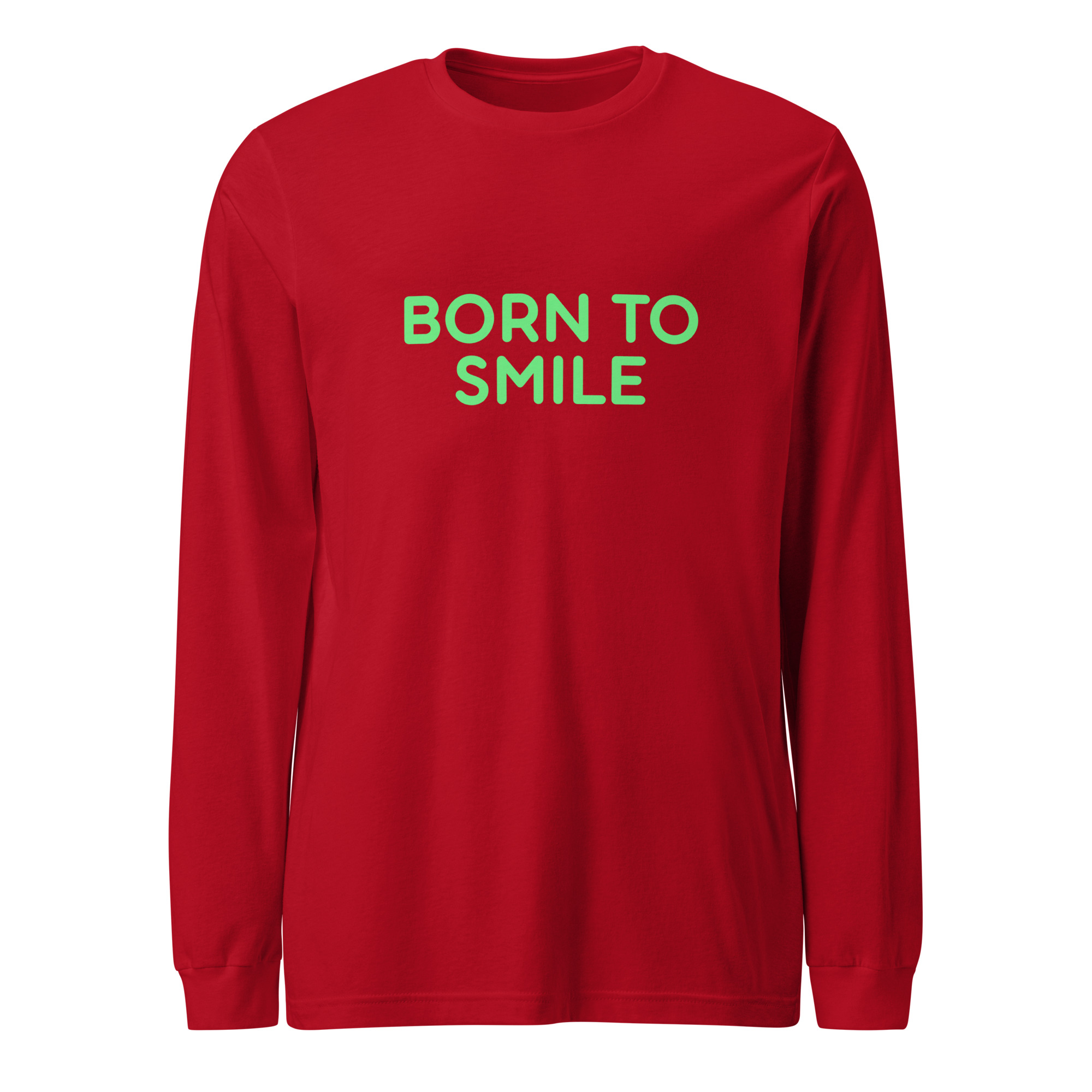 Unisex Long Sleeve Tee "BORN TO SMILE" - Image 5